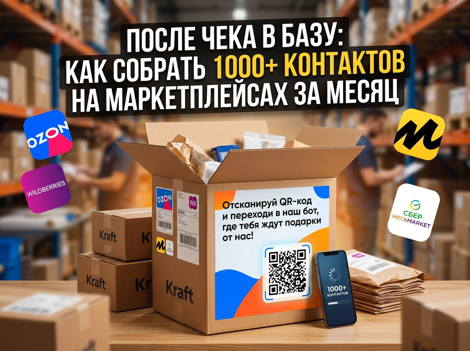 QR-код во вкладыше для сбора контактов покупателей с маркетплейсов